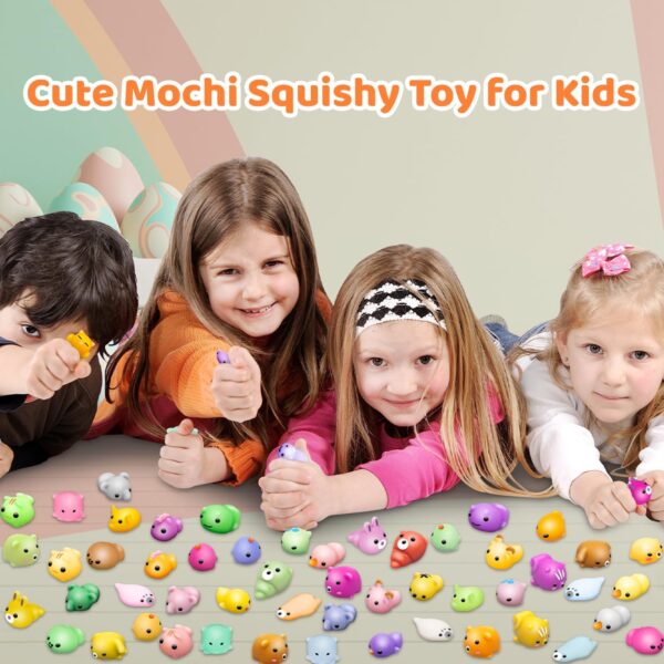 110 Pcs Mochi Squishy Toy, Mini Kawaii Squishies Bulk Sensory Fidget Toys Goody Bag Party Favors for Kids, Classroom Prizes Pinata Filler Carnival Stocking Stuffers Christmas Birthday Gifts - Image 4