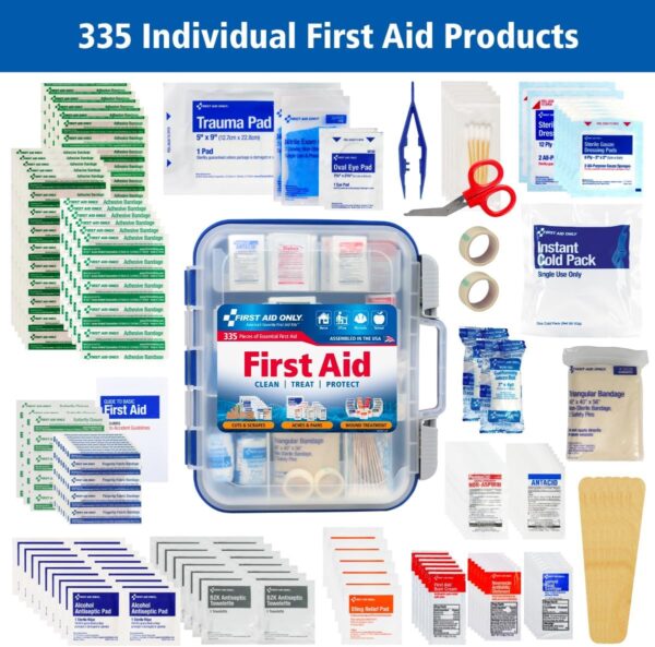 First Aid Only OSHA-Compliant All-Purpose 100-Person Emergency First Aid Kit for Home, Work, and Travel, 335 Pieces - Image 11