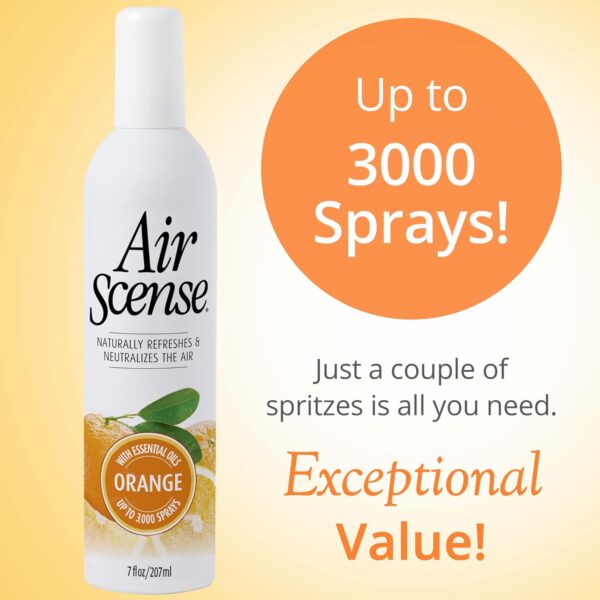 Citra Solv Air Scense Essential Oil Air Freshener - Orange Scent - Non-Aerosol - 7 Ounce | Refreshing, Long-Lasting Scent | Eco-Friendly | Exceptional Value 4-Pack - Image 3