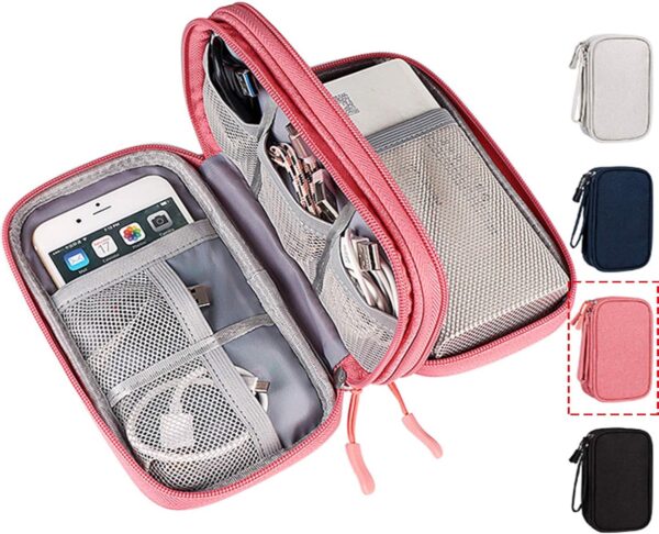 Electronic Organizer Travel USB Cable Accessories Bag/Case,Waterproof for Power Bank,Charging Cords,Chargers,Mouse ,Earphones Flash Drive